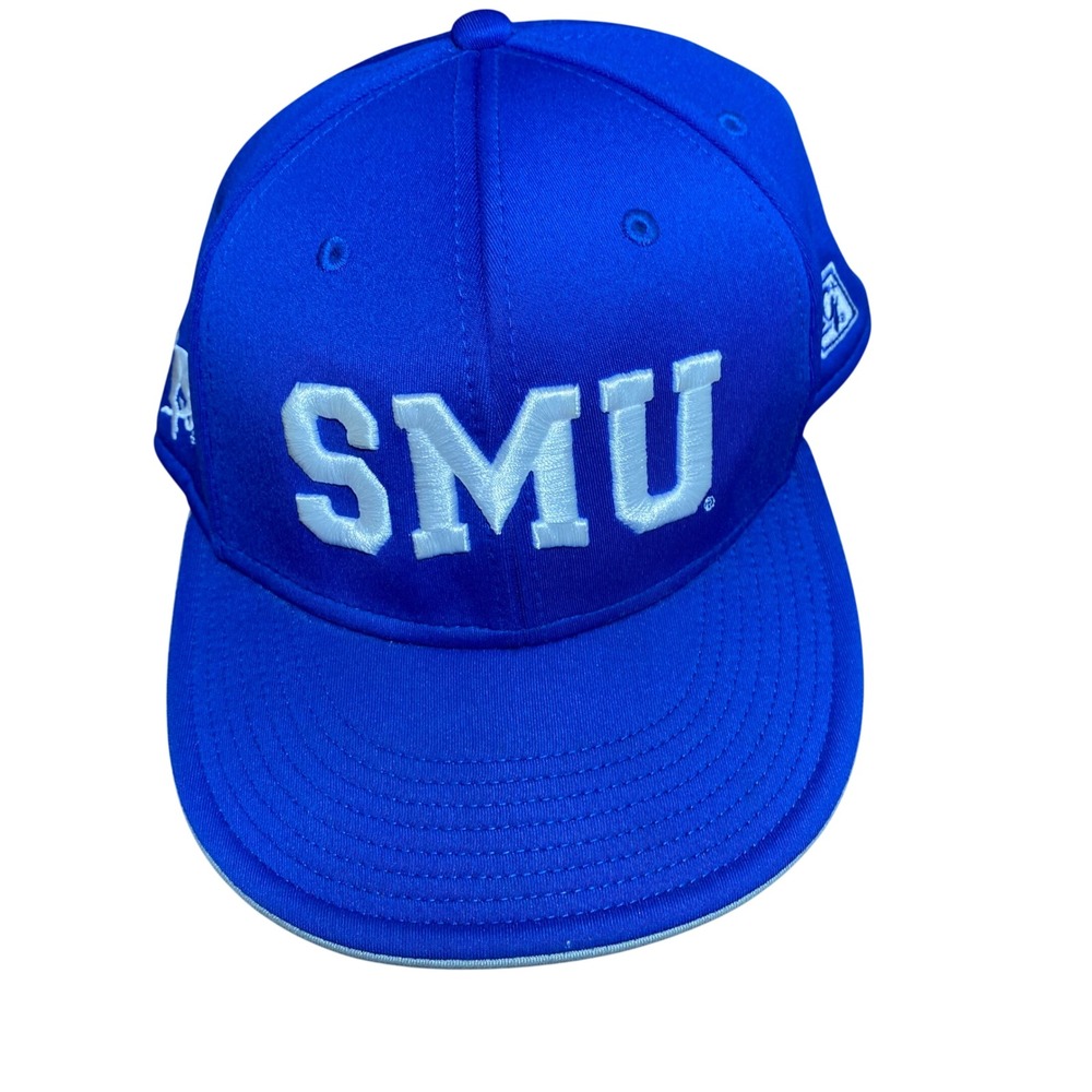 The Game Pro SMU Mustangs Blue Baseball Hat NCBA Embroidered GP402 Mens Medium